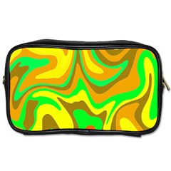 Groovy Wavy Pattern Colorful Pattern Toiletries Bag (two Sides) by Wegoenart