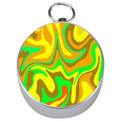 Groovy Wavy Pattern Colorful Pattern Silver Compasses by Wegoenart