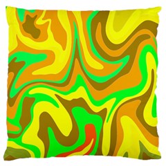 Groovy Wavy Pattern Colorful Pattern Standard Flano Cushion Case (two Sides) by Wegoenart