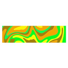 Groovy Wavy Pattern Colorful Pattern Oblong Satin Scarf (16  X 60 ) by Wegoenart