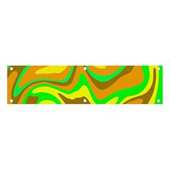 Groovy Wavy Pattern Colorful Pattern Banner And Sign 4  X 1 