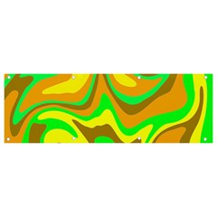 Groovy Wavy Pattern Colorful Pattern Banner And Sign 9  X 3 