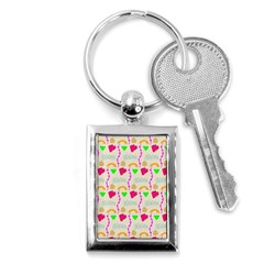 Geometric Shape Pattern Shapes Key Chain (rectangle) by Wegoenart