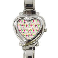 Geometric Shape Pattern Shapes Heart Italian Charm Watch by Wegoenart