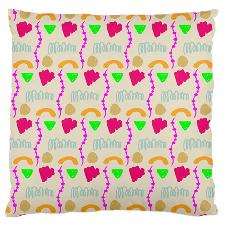 Geometric Shape Pattern Shapes Large Cushion Case (Two Sides)