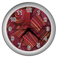 Shapes Shape Spiral Pattern Swirls Swril Wall Clock (silver) by Wegoenart