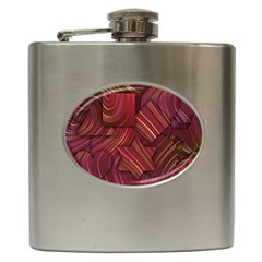 Shapes Shape Spiral Pattern Swirls Swril Hip Flask (6 Oz) by Wegoenart