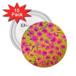 Cherries Fruit Food Neon Texture Fluorescent 2.25  Buttons (10 pack)  Front