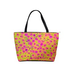 Cherries Fruit Food Neon Texture Fluorescent Classic Shoulder Handbag by Wegoenart