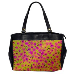 Cherries Fruit Food Neon Texture Fluorescent Oversize Office Handbag by Wegoenart