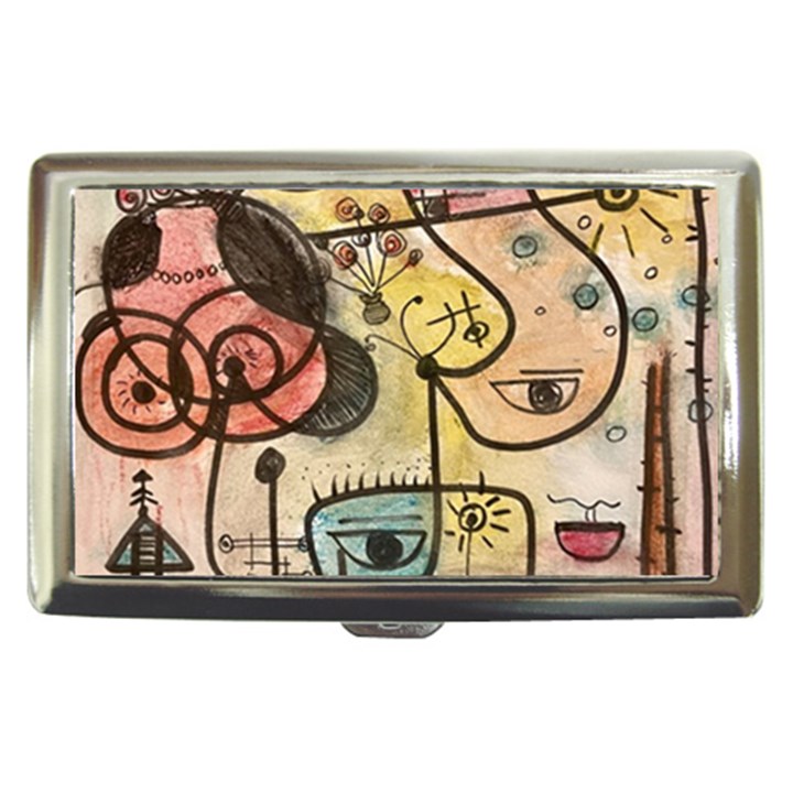 Puzzle Abstract Drawing Mysterious Cigarette Money Case