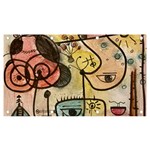 Puzzle Abstract Drawing Mysterious Banner and Sign 7  x 4  Front