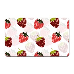 Strawberry Fruit Pattern Background Magnet (rectangular) by Wegoenart