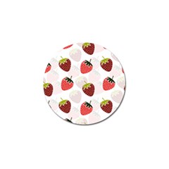 Strawberry Fruit Pattern Background Golf Ball Marker by Wegoenart