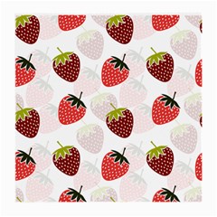 Strawberry Fruit Pattern Background Medium Glasses Cloth by Wegoenart