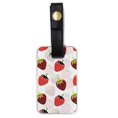 Strawberry Fruit Pattern Background Luggage Tag (one Side) by Wegoenart