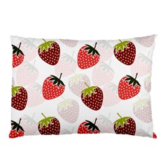 Strawberry Fruit Pattern Background Pillow Case (two Sides) by Wegoenart