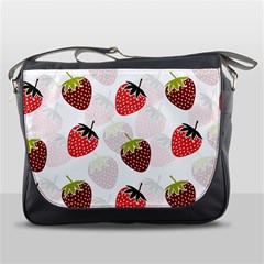 Strawberry Fruit Pattern Background Messenger Bag by Wegoenart