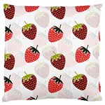 Strawberry Fruit Pattern Background Large Flano Cushion Case (Two Sides) Back