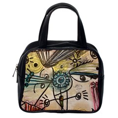 Thoughts Thinkingknowledge Drawing Classic Handbag (one Side) by Wegoenart