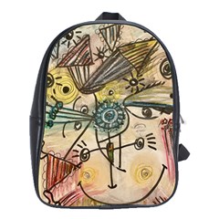 Thoughts Thinkingknowledge Drawing School Bag (large) by Wegoenart