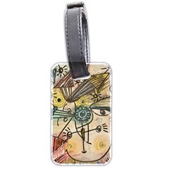 Thoughts Thinkingknowledge Drawing Luggage Tag (two Sides) by Wegoenart