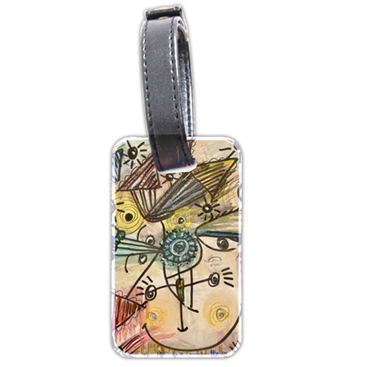 Thoughts Thinkingknowledge Drawing Luggage Tag (two sides)