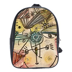 Thoughts Thinkingknowledge Drawing School Bag (xl) by Wegoenart