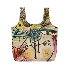 Thoughts Thinkingknowledge Drawing Full Print Recycle Bag (m) by Wegoenart