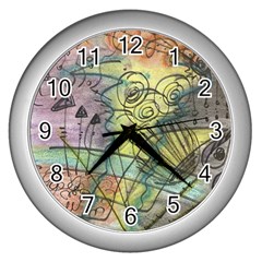 Energy Flow Intuition Wall Clock (silver) by Wegoenart