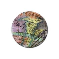 Energy Flow Intuition Rubber Coaster (round) by Wegoenart