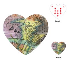 Energy Flow Intuition Playing Cards Single Design (heart) by Wegoenart