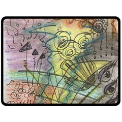 Energy Flow Intuition Double Sided Fleece Blanket (large)  by Wegoenart