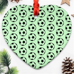 Pattern Ball Soccer Background Ornament (Heart)