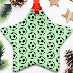 Pattern Ball Soccer Background Ornament (star) by Wegoenart