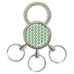 Pattern Ball Soccer Background 3-Ring Key Chain