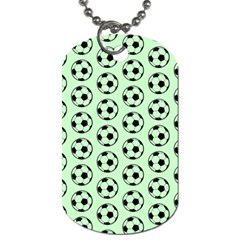 Pattern Ball Soccer Background Dog Tag (Two Sides)