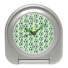 Pattern Ball Soccer Background Travel Alarm Clock