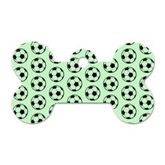 Pattern Ball Soccer Background Dog Tag Bone (Two Sides)