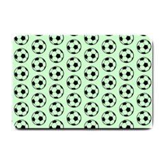 Pattern Ball Soccer Background Small Doormat  by Wegoenart