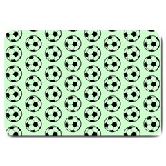 Pattern Ball Soccer Background Large Doormat  by Wegoenart