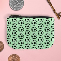 Pattern Ball Soccer Background Mini Coin Purse