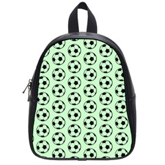 Pattern Ball Soccer Background School Bag (small) by Wegoenart