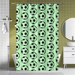 Pattern Ball Soccer Background Shower Curtain 48  X 72  (small)  by Wegoenart