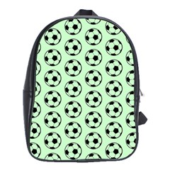 Pattern Ball Soccer Background School Bag (XL)