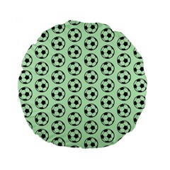 Pattern Ball Soccer Background Standard 15  Premium Flano Round Cushions