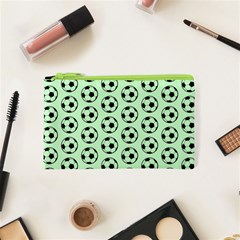 Pattern Ball Soccer Background Cosmetic Bag (XS)