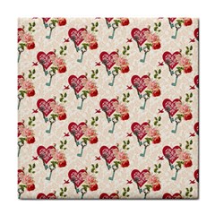 Key To The Heart Tile Coaster by ConteMonfrey