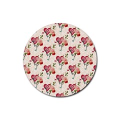 Key To The Heart Rubber Coaster (round) by ConteMonfrey