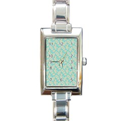 Contrasting Leaves Rectangle Italian Charm Watch by ConteMonfrey